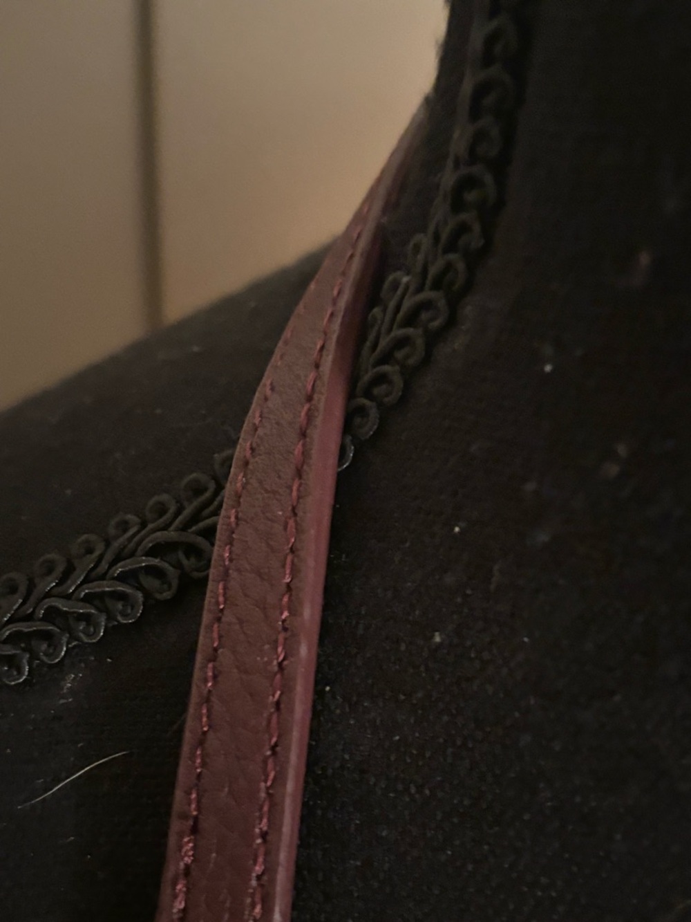 BOTIKER VALENTINA CROSSBODY Burgundy Pebbled Leather , Gun Metal Hardware - Picture 4 of 7